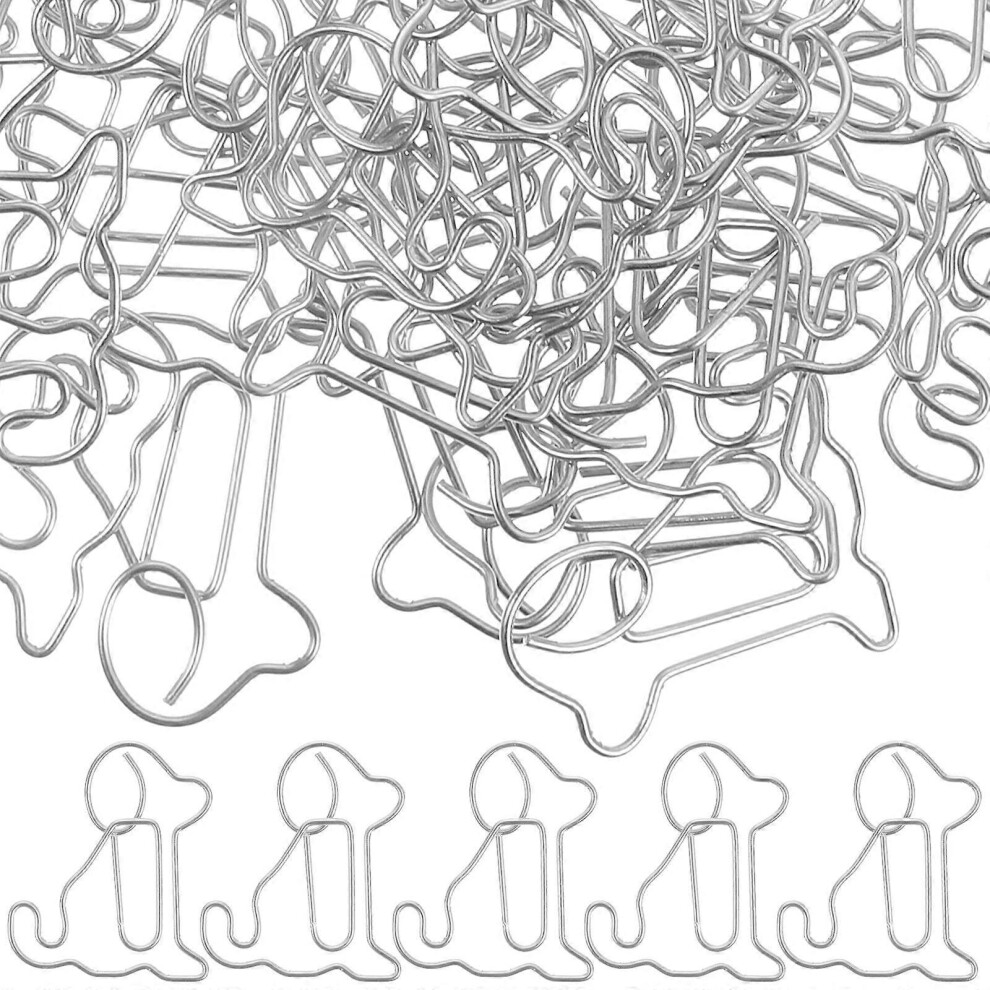 Kricely (, One Size) 50Pcs Paper Clips Delicate Paperclips Cute Paper Memo Clips Document Clips Metal Paperclips Silver