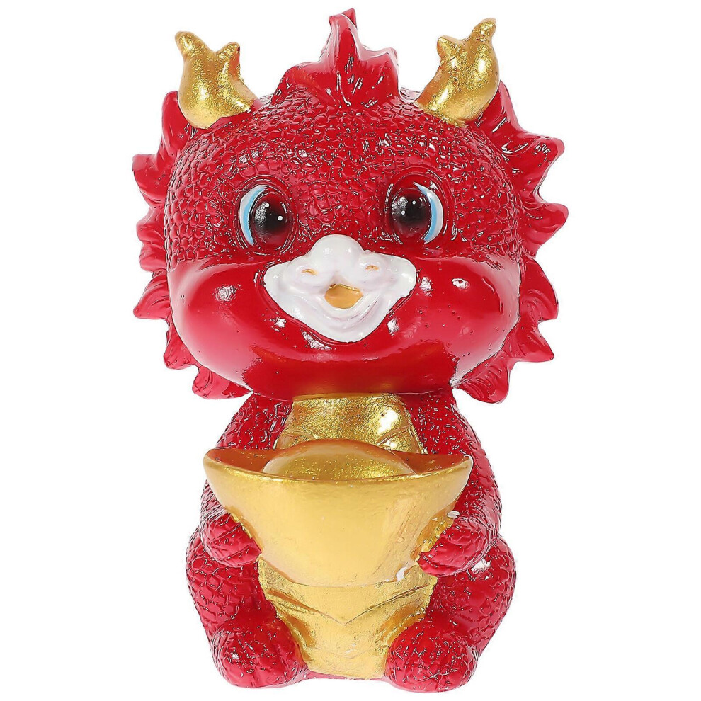 Kricely (9.50X8.50x6.00cm, One Size) Dragon Ornament Car Dashboard Dragon 2024 Dragon Craft Chinese Zodiac New Year Figurine