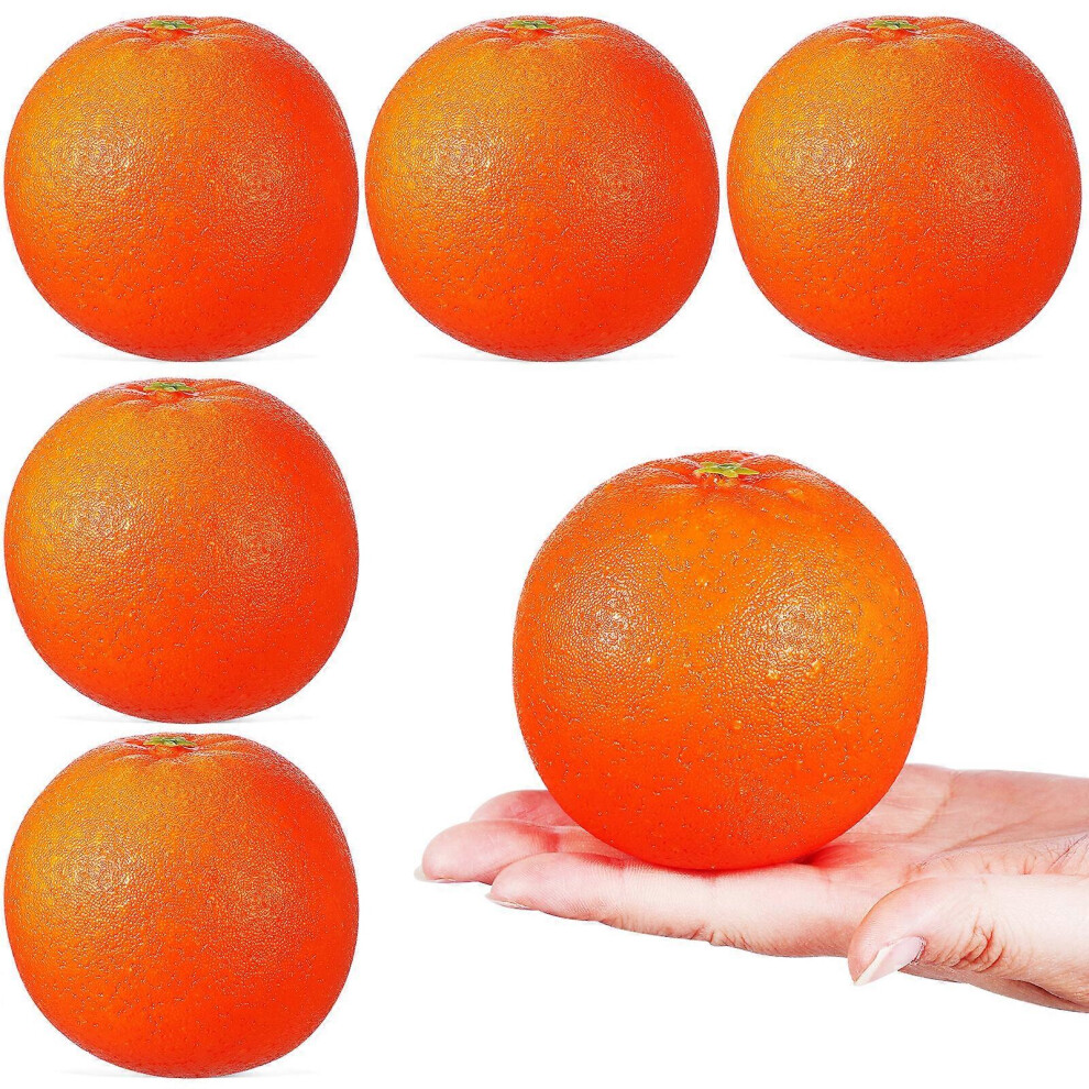 Kricely (As Show, One Size) 6 Pcs Simulation Faux Fruit Models Models Decorative Artificial S Orange