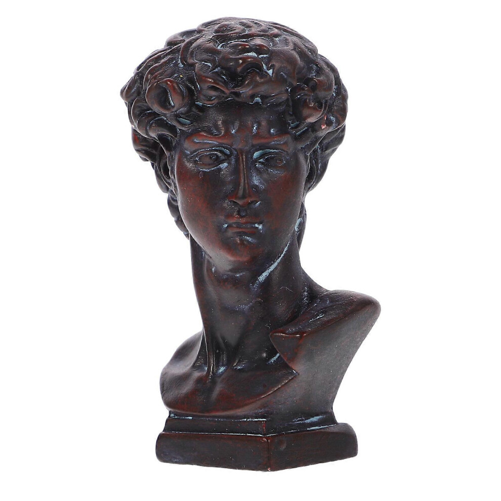 Kricely (As Show, One Size) David Bust Greek Roman Statue Portrait Sculpture David Head Resin Sculpture