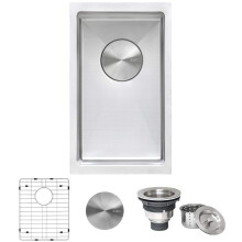 Ruvati 10inch Undermount Wet Bar Prep Sink Tight Radius 16 Gauge Stainless Steel Single Bowl RVH7010