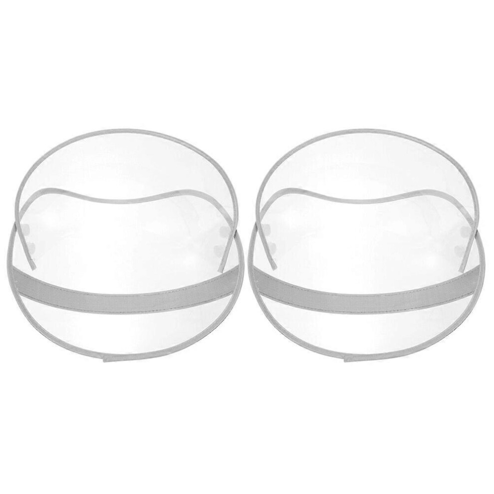 Kricely (As Show, One Size) 2Pcs Transparent Hat Brim Replaceable Hat Shield Raincoat Cap Brim Rain Poncho Accessory