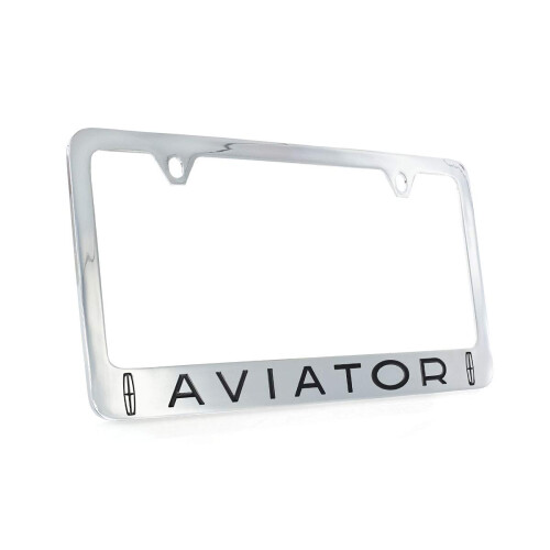 Aviator Wordmark Chromated Metal Licensplade Frame Holder 2 Hole