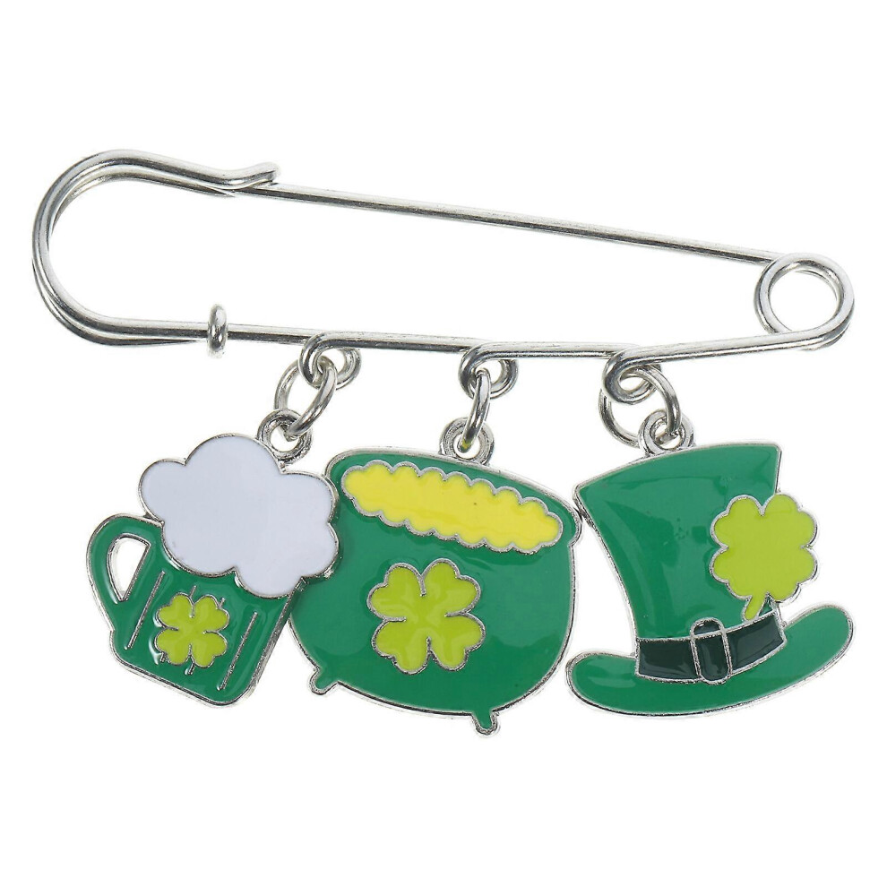 Kricely (As Show, One Size) Lapel Pin St Patrick's Day Brooch Metal Brooch Clothes Pin Lapel Pin Lovely Brooch
