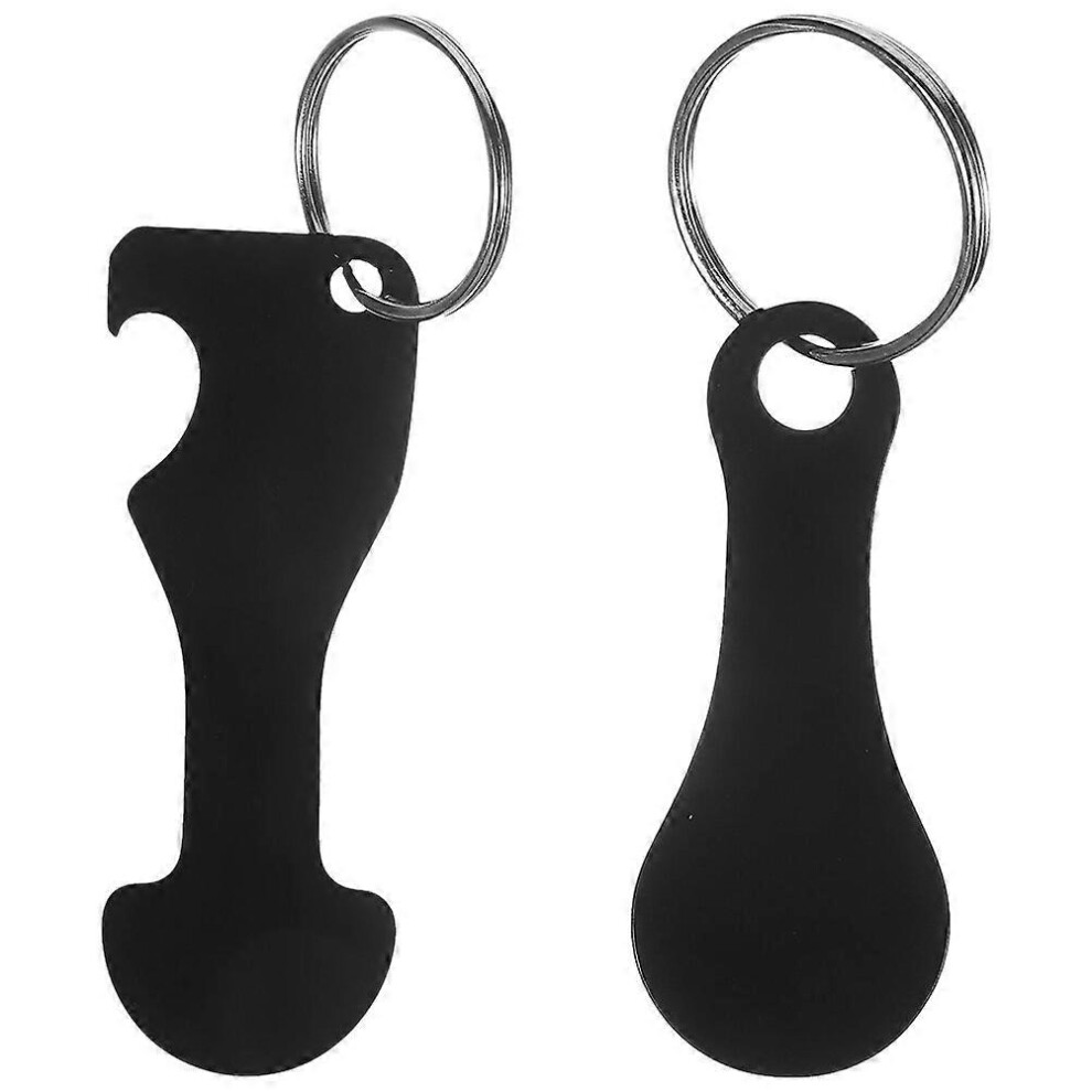 Kricely (As Show, One Size) 2Pcs Token Keychain Shopping Cart Tokens Shopping Trolley Tokens With Key Ring