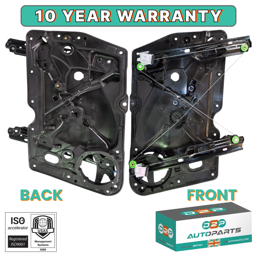 Front Right Window Regulator Driver & Panel For Vw Golf Mk6 2008-2013 5060414645216