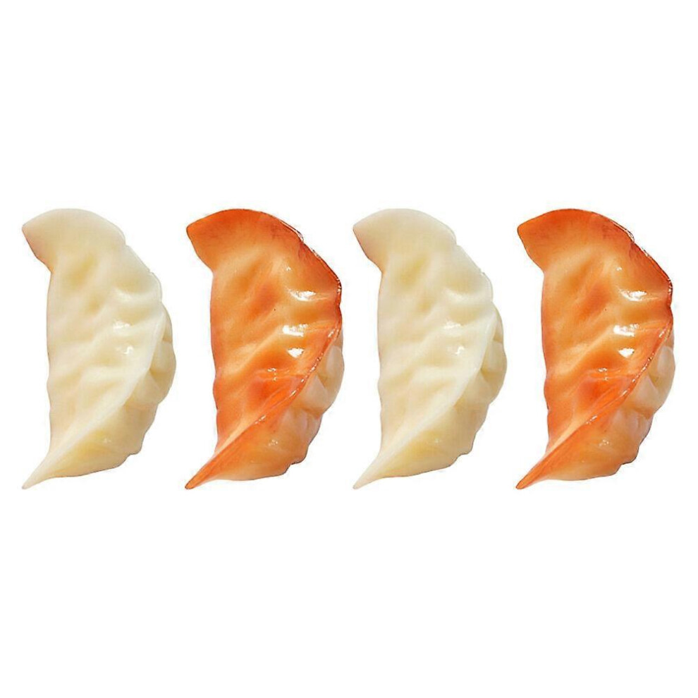 Kricely (As Show, One Size) 4Pcs Artificial Dumpling Realistic Fake Dumpling Model Fake Dumpling Food Models