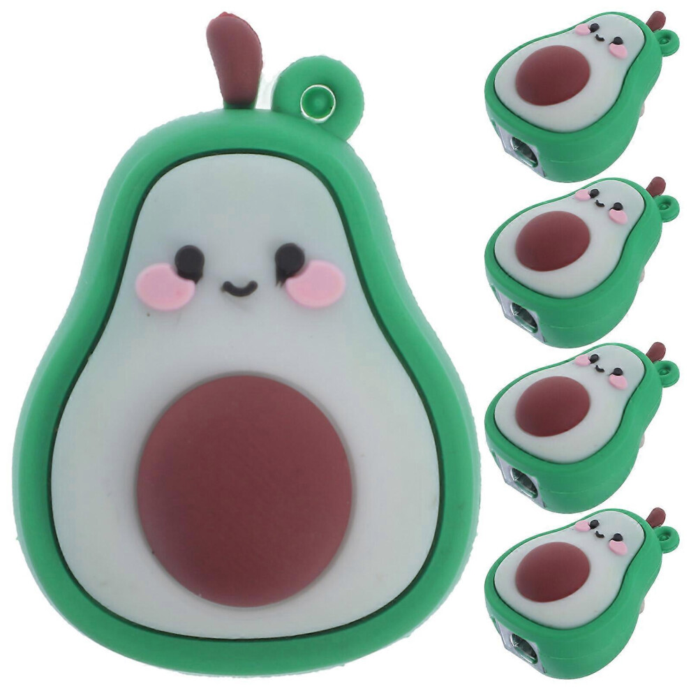 Kricely (As Show, One Size) 5Pcs Avocado Pencil Sharpeners Portable Pencil Sharpeners Handheld Pencils Sharpeners