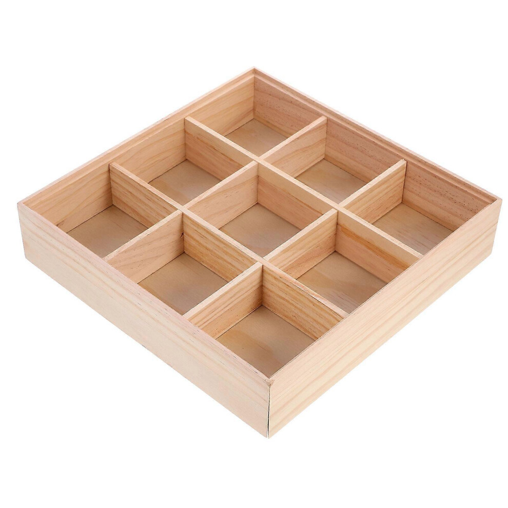 Kricely (27.80X27.80x6.00cm, One Size) Desktop Compartment Storage Case Multipurpose Dried Fruit Tea Bag Container