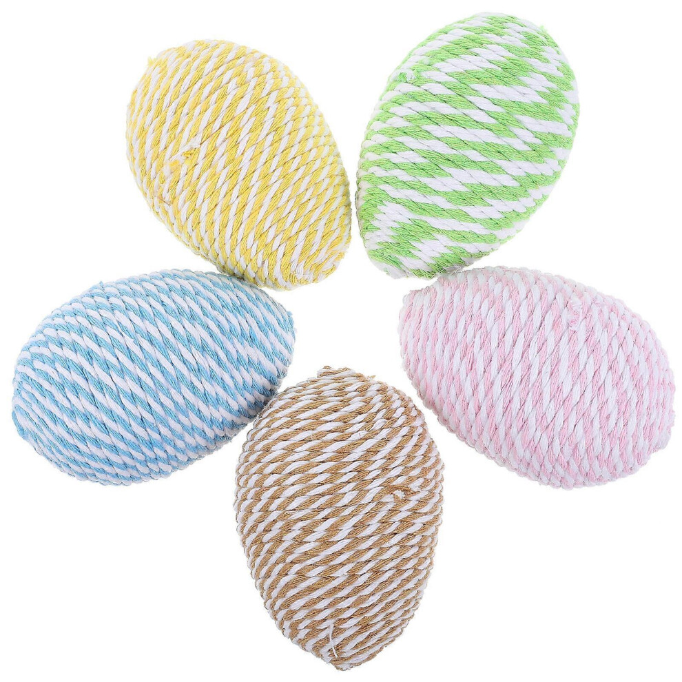 Kricely (As Show, One Size) 5Pcs Diy Foams Easter Eggs Imitation Colorful Eggs Easter Stuffer Decorations