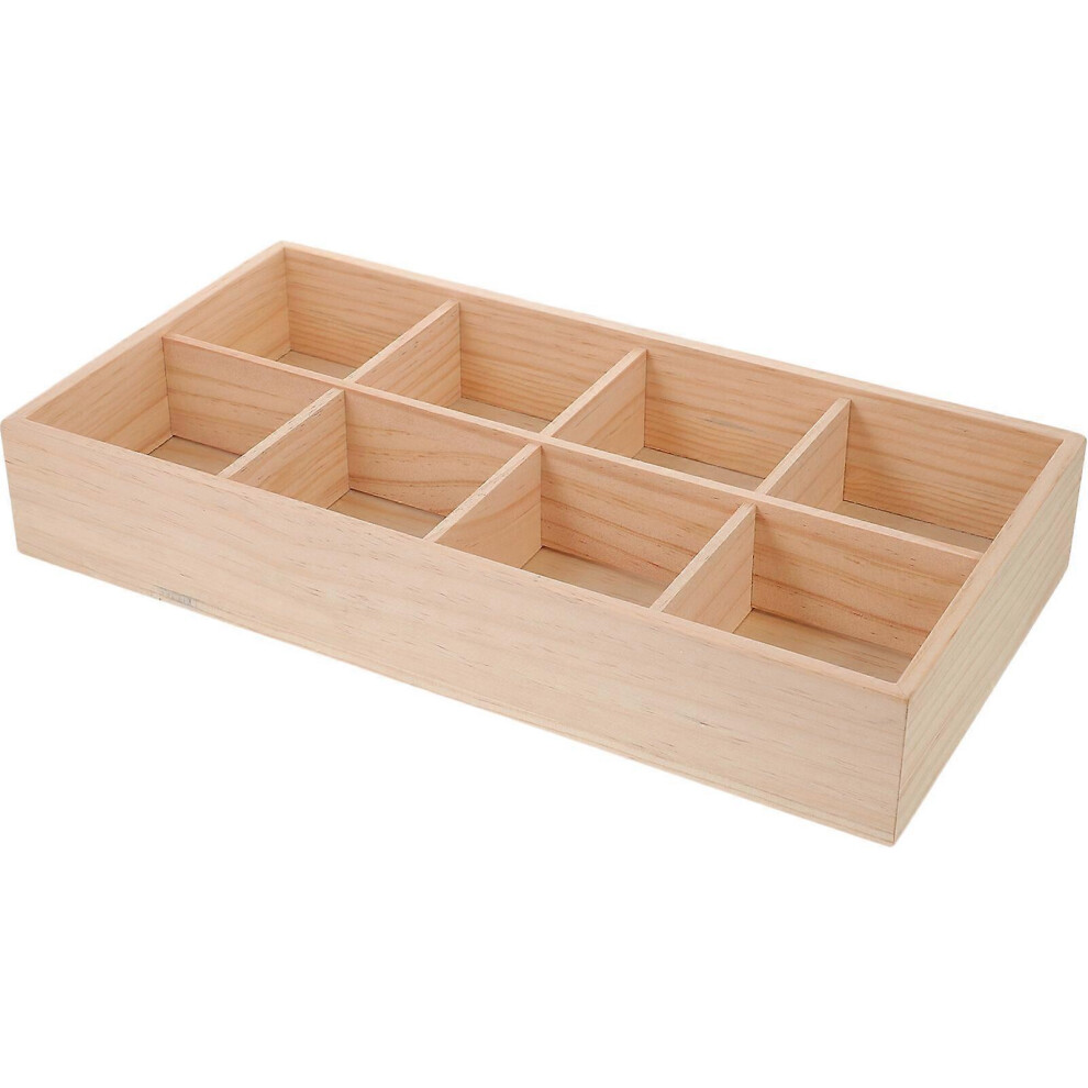 Kricely (37.00X19.00x6.00cm, One Size) Desktop Compartment Storage Case Multipurpose Dried Fruit Tea Bag Container