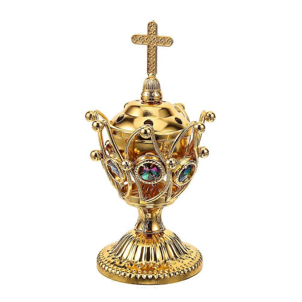 Kricely (As Show, One Size) Electric Incense Burner Middle Eastern Style Tabletop Electric Censer Metal Incense Burner (Uk Plug)