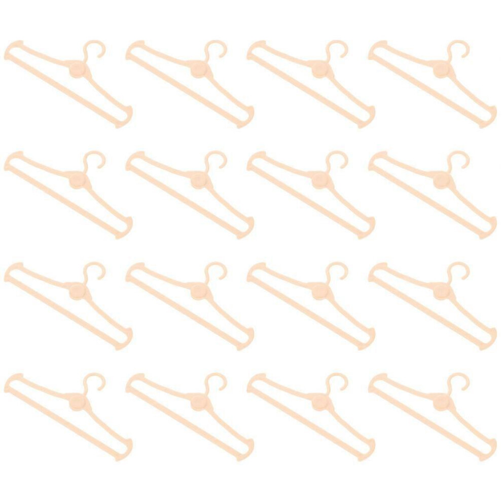 Kricely (, One Size) 60Pcs Miniature Doll House Hangers Min Clothing Hanger Models Hanging Clothes Hangers Yellow