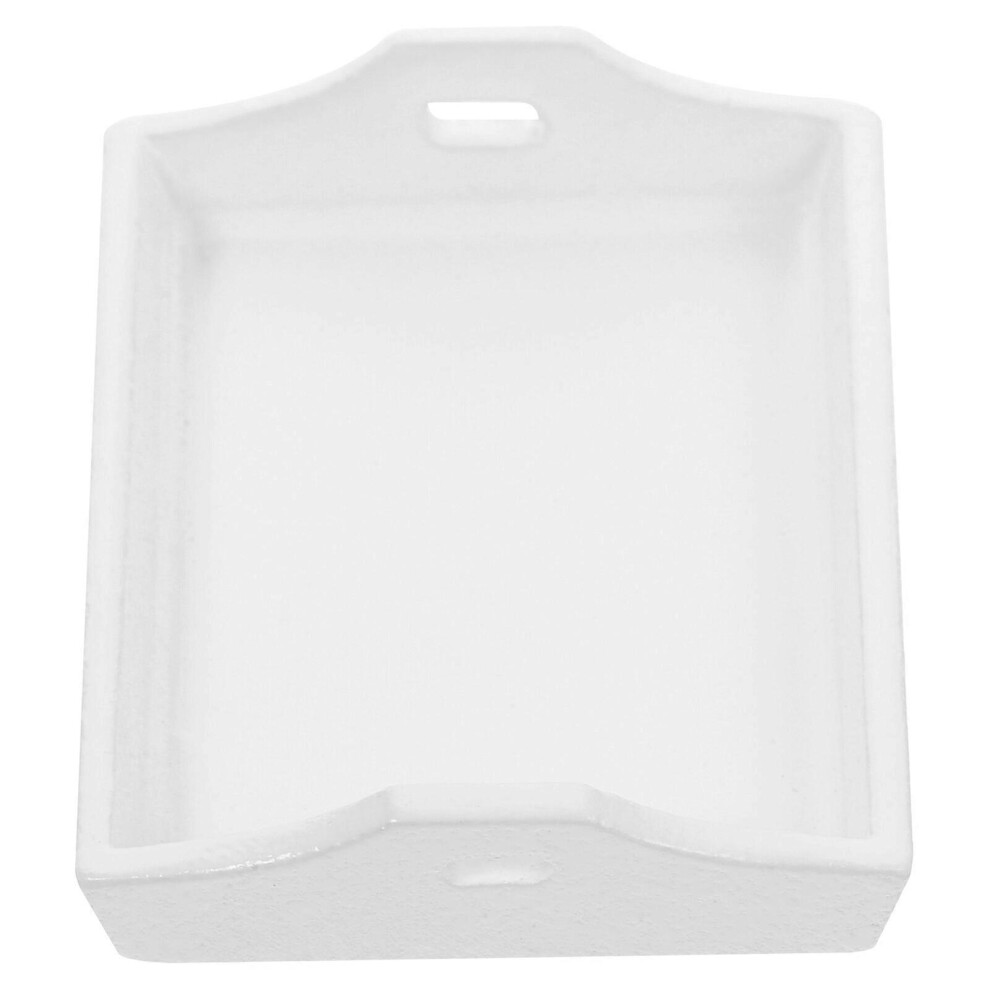 Kricely (5.5X3.9x1.3cm, White) Doll House Miniature Tray Model Wooden Tray Model Tray Prop Food Serving Plate Decor