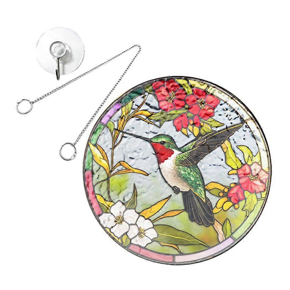 Photos - Garden & Outdoor Decoration  1 Set of Hanging Stained Ornament Wall Decoration Garden Balcony Suncatcher Pendant Hanging D(20.00X20.00X0.30CM, One size)