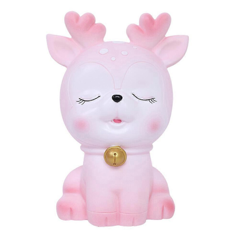 Kricely Pink ( 2, One Size) Cartoon Deer Shaped Money Jar Money Storage Holder Unbreakable Piggy Bank