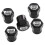 Jeep Logo Black Finish Valve Cap Covers (Black A) 1