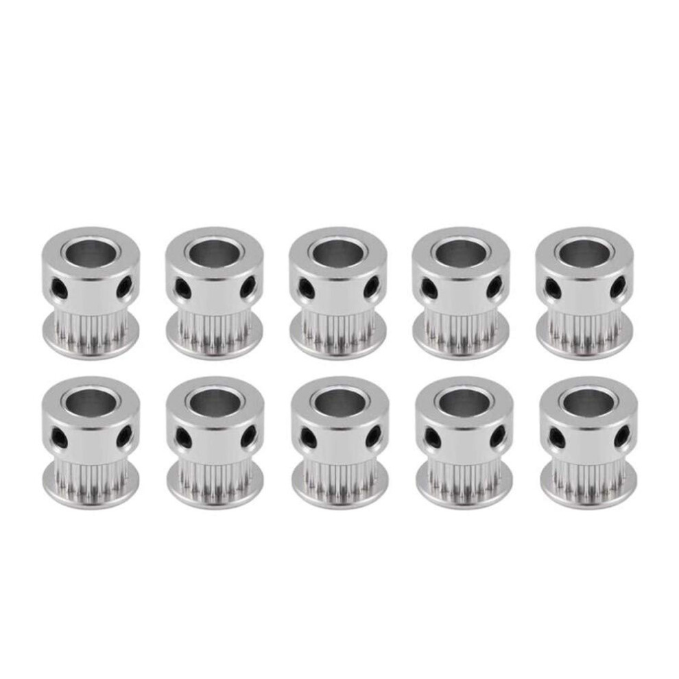 3Dman GT2 Pulley 20 Teeth 8mm bore for 6mm Width 20T Timing Belt Pulley Wheel Aluminum for 3D Printers - 10 PCS