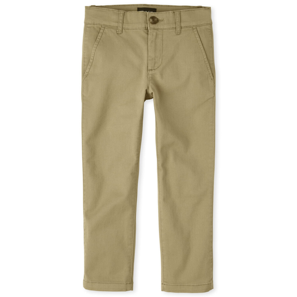 The childrens Place Boys Stretch Skinny chino Pants Flax Single 14S
