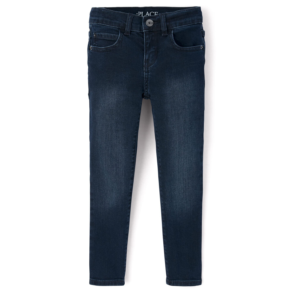 The childrens Place boys Stretch Skinny Jeans, Taft Wash, 8