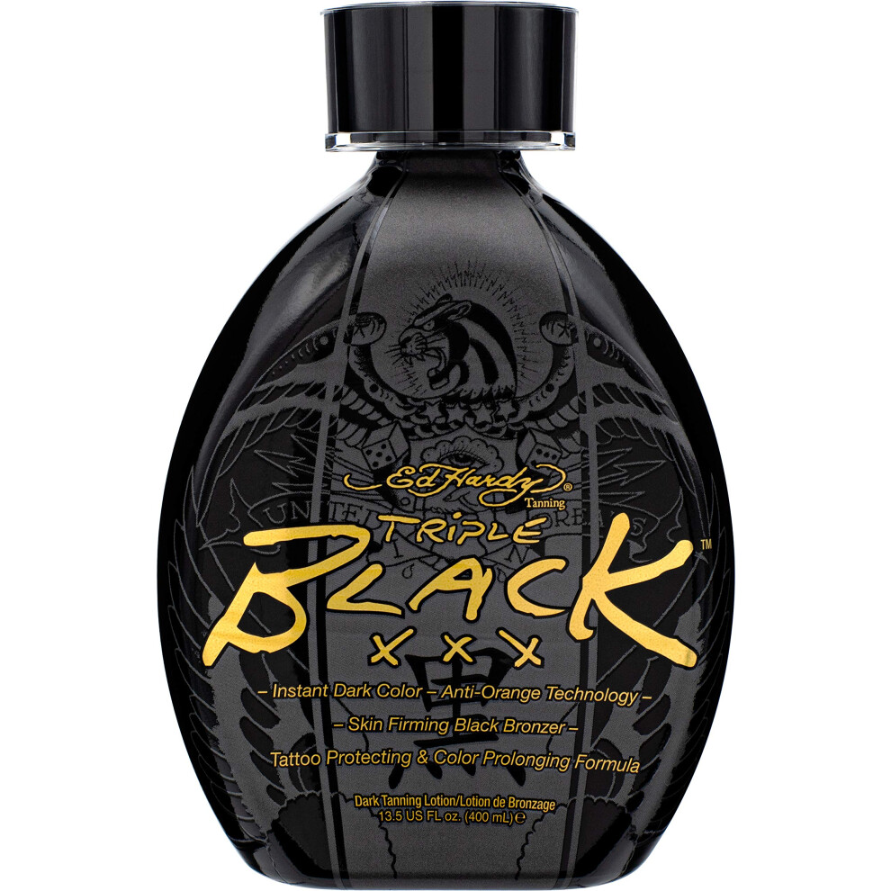 Ed Hardy Black Xxx Instant Dark Color Tanning Lotion, 13.5 Oz