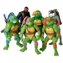 6pcs/bag Lovely 12cm Tartarughe Azioni Figura Cartoon Tartaruga Ninja Giocattoli per bambini Anime Figura Bambola Regali di compleanno