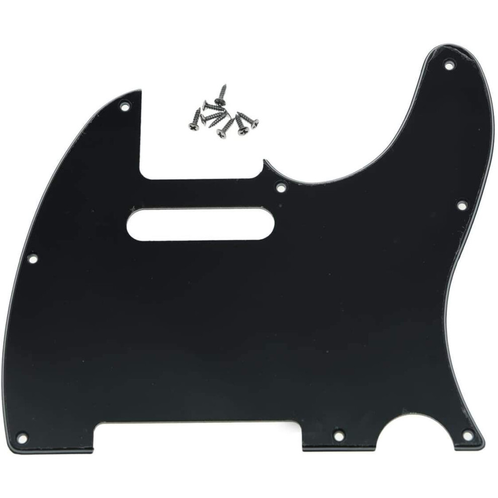 Dopro Battipenna A 8 Fori Per Chitarra Telecaster, Adatto Per Telecaster Fd Usa/Messico, Nero, A 3 Strati-image