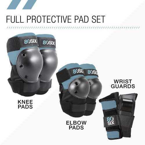 80Six Kids Multi Sport Pad Set Stone Blue 5+ 2