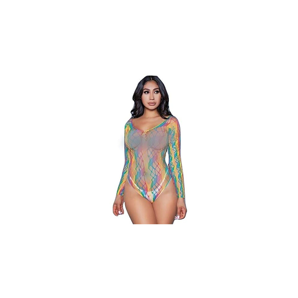 Body sexy     manches longues et col rond en filet ray    Be Wicked Teddy Linge
