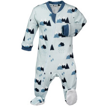 Zippyjamz Organic Baby Footed Sleeper Pyjamas med inseam dragkedja fr snabbare och enklare bljfrndringar (Little Adventurer 18-24 mnader)