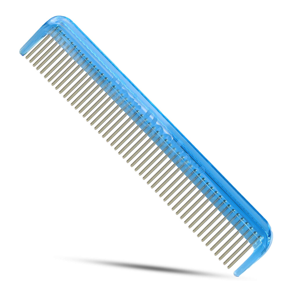 Haardokter Hair Doctor Vanity Comb With Silky Smooth Rotating Teeth Prevents Hair Loss And Damage (7" Sky Blue)