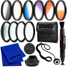 Ultimaxx 58 mm komplett sett med linsefilter og tilbehør for Canon EOS 90D/80D/77D/70D og flere modeller – 58 mm størrelse
