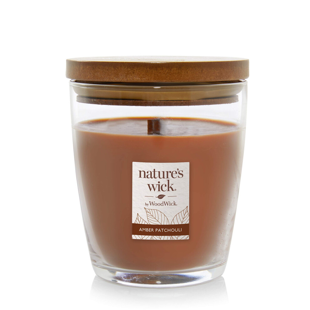 Nature's Wick Amber Patchouli Scented Candle  10 ounces-image-OPC-PFT2MWG-NEW