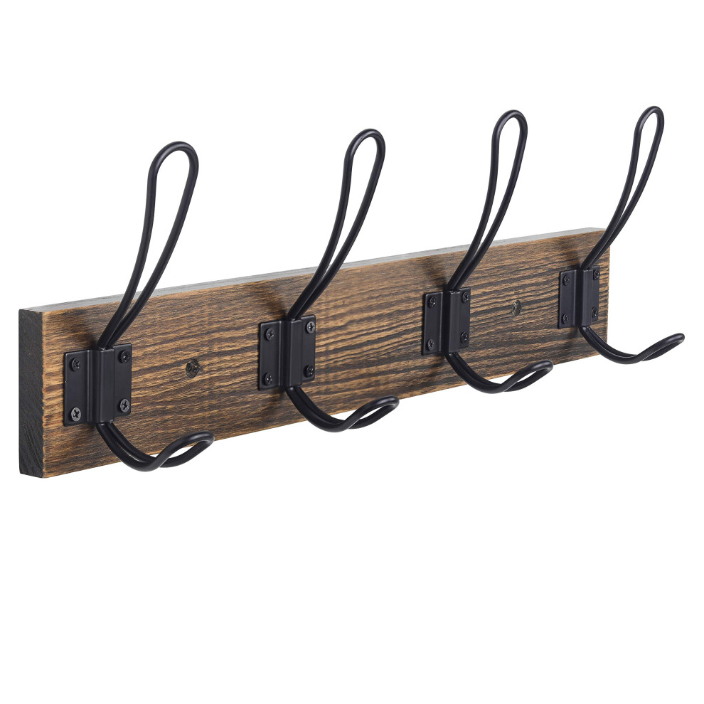 Porte-serviettes en bois de pin massif Homagic Porte-manteau rustique Porte-manteau mural