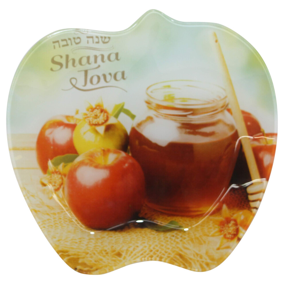 Majestic Giftware Glasteller In Apfelform, 7,5 W, HD600, Honig/Candy D-image