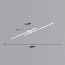 (L90cm White, warm led 3000k) Long Aluminium LED Ceiling Light Modern Creative Design Ceiling Lamp Indoor Lighting Fixture