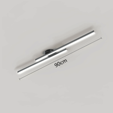 (L90cm Black, cold led 6000k) Long Aluminium LED Ceiling Light Modern Creative Design Ceiling Lamp Indoor Lighting Fixture