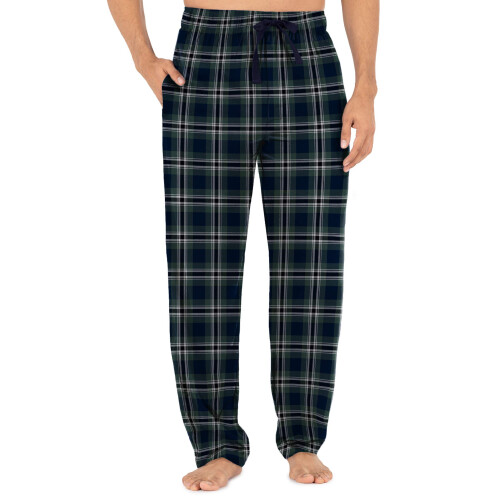 Fruit of the Loom Ανδρικό Πιτζάμα Παντελόνι Φανέλας, Πράσινο Καρώ, 2X-Large
