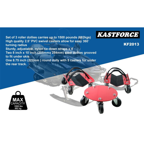 KASTFORCE Βαρέων Καθήκοντος V-Slide με 2.5” PVC Στρόφιγγες και Ράβδους Προστασίας Σκι 1500 Lbs 2