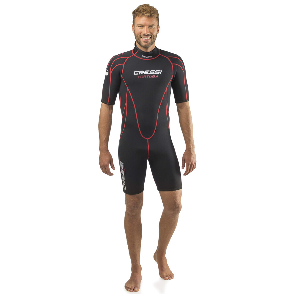 Cressi Tortuga 25 Mm Man, Blackred, 2XL