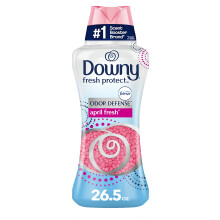 Downy Fresh Protect W  scheduft-Booster-Perlen f  r die Waschmaschine mit Febreze Odor Defense April Fresh, 26,5 oz, Verwendung mit Weichsp  ler