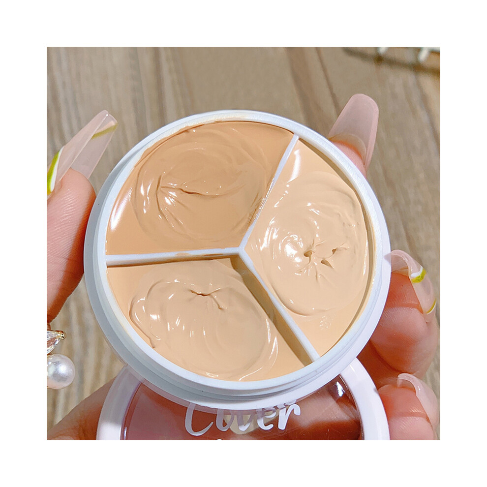 Flemye (01) Xixi Pure Holding Makeup Three Color Concealer Spot Acne Print Repair Foundation Dark Circles Are Not Easy To Stick Powder