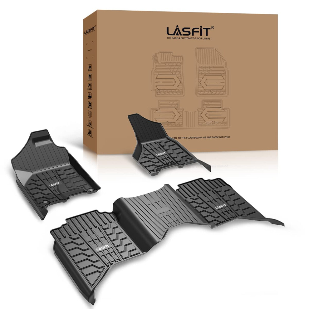 Lasfit Floor Mats Fit For 2013-2018 Dodge Ram 1500/2500/3500 Crew Cab 810038821412