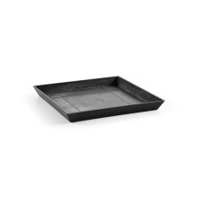Ecopots Modern recyklovan plast ctvercov kvetinc podlek  tmave ed povrch  16,9"""" H x 1,4"""" H