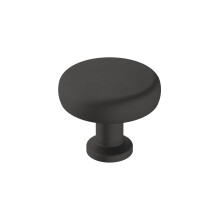 Amerock | Cabinet Knob | Matte Black | 1-1/4 inch (32 mm) Diameter | Factor | 1 Pack | Drawer Knob | Cabinet Hardware