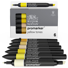 Sada fixiek Winsor & Newton ProMarker, 6 kusov, lt odtiene