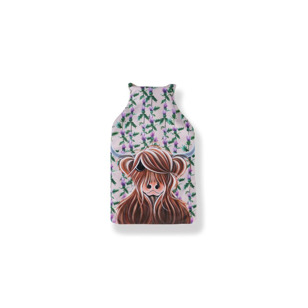 Kilts Wi Hae Scottish 'Miss Thistle' Hihgland Cow Hot Water Bottle