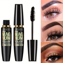 (8828-black) 4D Black Mascara Thickening, Lengthening, Curling, Waterproof Liquid Fiber Mascara