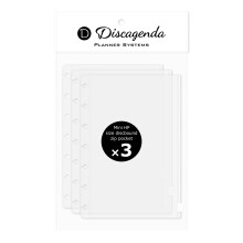 Discagenda Διαφανής Θήκη Zip [2η Έκδοση] Συμβατή με Mini HP (4.6x7in), 3 Πακέτο για Σχεδιαστή Discbound