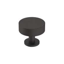 Amerock | Cabinet Knob | Matte Black | 1-1/4 inch (32 mm) Diameter | Radius | 1 Pack | Drawer Knob | Cabinet Hardware